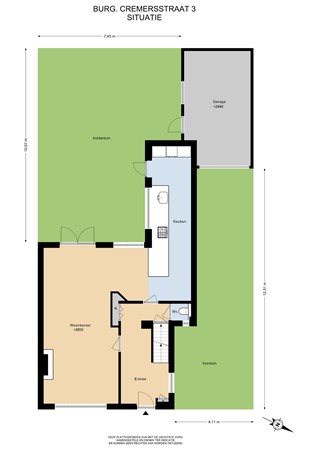 Floorplan - Burg. Cremersstraat 3, 6361 BP Nuth